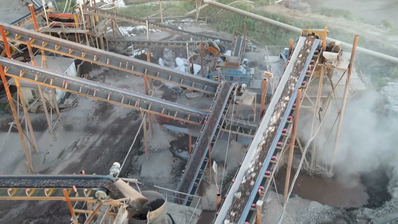 Limestone sand maker at production site Limestone sand maker at production site