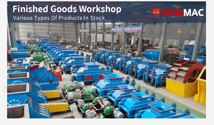 Finished product workshop of double-roller crusher Finished product workshop of double-roller crusher
