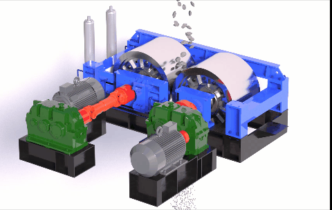 Hydraulic roller crusher working principle and roller shells crushing stones
