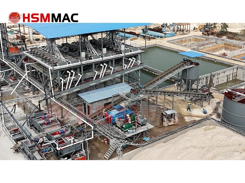 Large Double Roller Crusher Operating On-Site