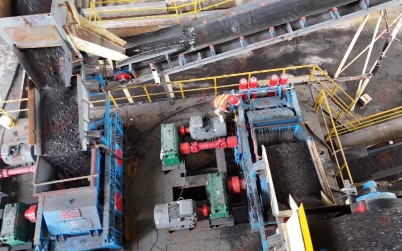 Coal gangue crushing site for sulfur concentrate extraction Coal gangue crushing site for sulfur concentrate extraction
