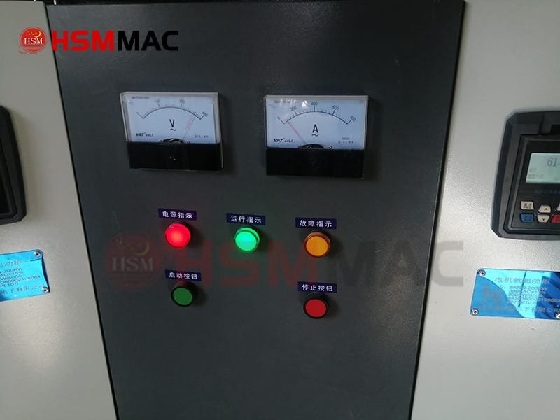 VFD Electrical Cabinet & HSM Double Roll Crusher Drive Assembly